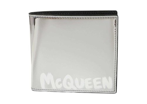 Alexander McQueen Mcqueen Graffiti Wallet - Silver