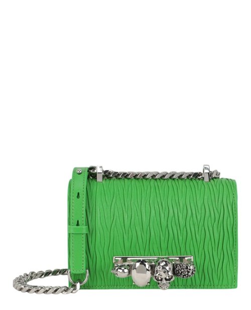 Alexander McQueen Mini Jeweled Shoulder Bag - Acid Green