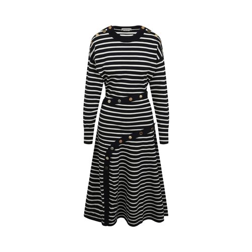 Alexander McQueen Mixed Buttons Striped Dress - 688626Q1AZF4127