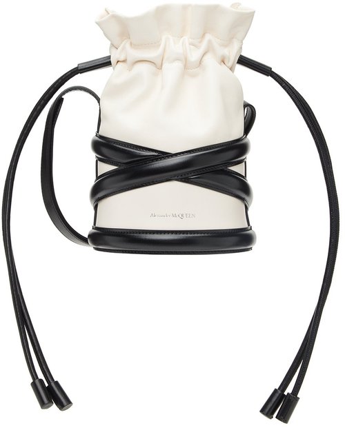 Alexander McQueen The Soft Curve Bag - Soft Ivory/Blac - 6968111AXAF9290