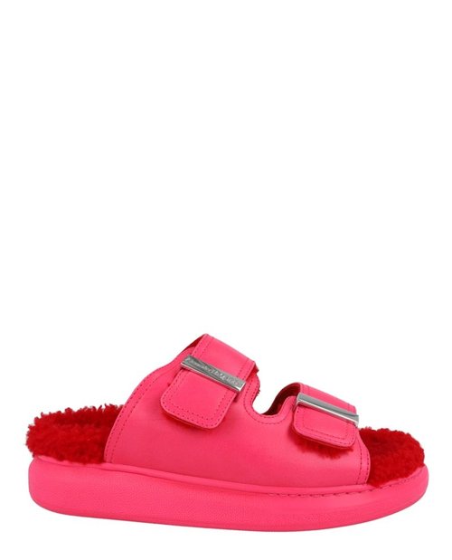 Alexander McQueen Oversized Hybrid Slide - Pink Silver - 676728WHXYB6894