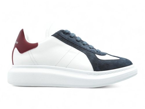 Alexander McQueen Oversized Retro - White/Blue/Burgundi - 807882WIAI49056