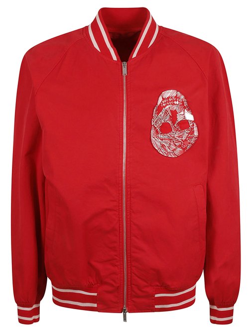 Alexander McQueen Oversized Skull Bomber - 805492QTAB86119
