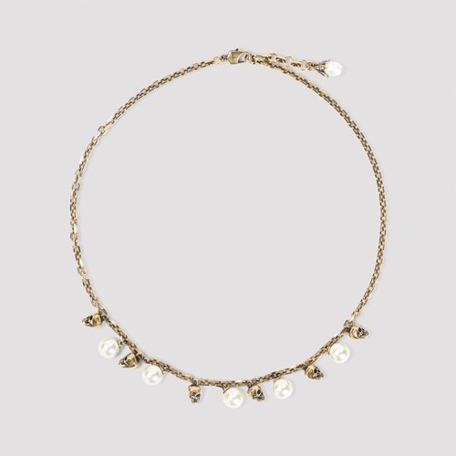 Alexander McQueen Pearly Skl Choker - 855400.J160Z4040MIX
