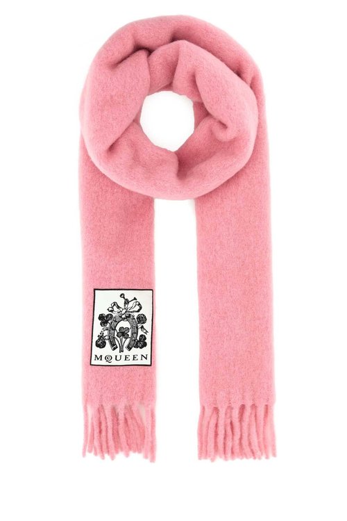 Alexander McQueen Pink Alpaca Blend Scarf - 8357073E78Q5900