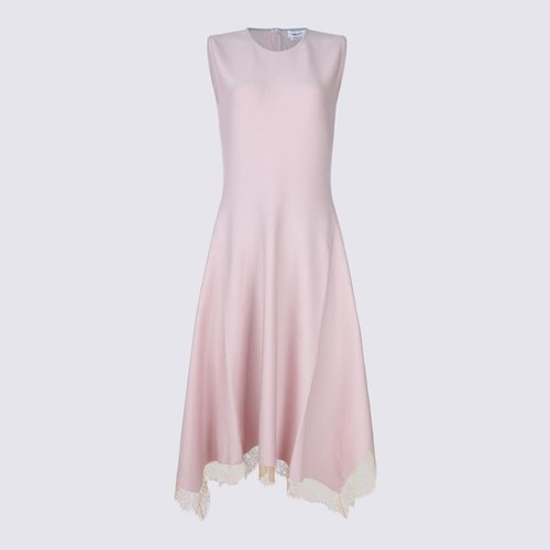 Alexander McQueen Pink Viscose Midi Dress - 839750Q1BEG5139