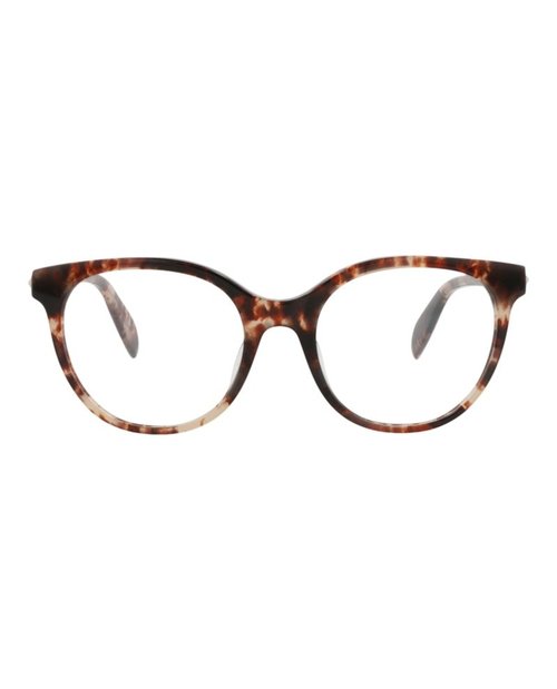 Alexander McQueen RoundFrame Acetate Optical Frames - Avana Avana Transparent (Am0131Oa/30002597/004)