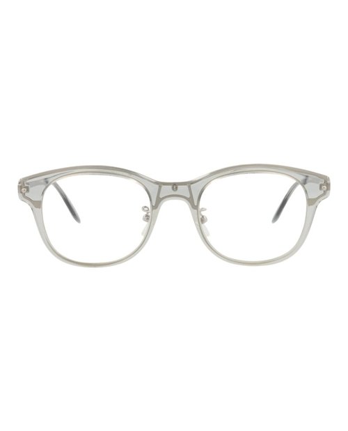 Alexander McQueen RoundFrame Acetate Optical Frames - Grey Silver Transparent (Am0266O/30008681/002)