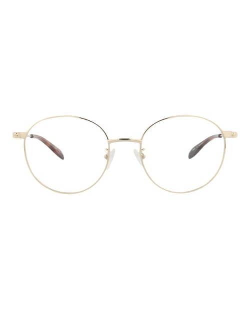 Alexander McQueen RoundFrame Metal Optical Frames - Gold Gold Transparent (Am0232O/30008070/004)