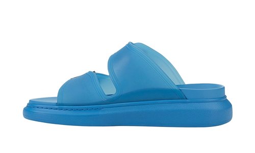 Alexander McQueen RUBBER BIRKE TRANSPARENT LAKE SLIDES - 663563W4TM1