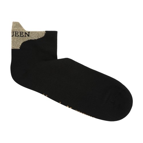 Alexander McQueen Signature Knit Socks - Black Gold - 5720164B67Q1080