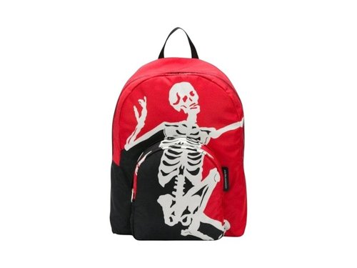 Alexander McQueen Skeleton Print Backpack - Red/Black