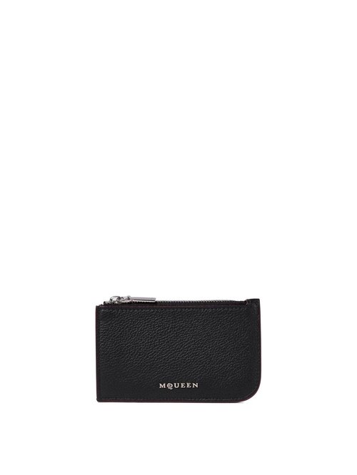 Alexander McQueen Sling Wallet In Black Leather - 8135461VDCC1000