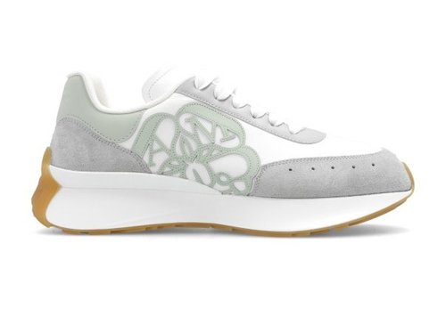 Alexander McQueen Sprint Runner - Grey/White/Green - 719166WIDNB8722
