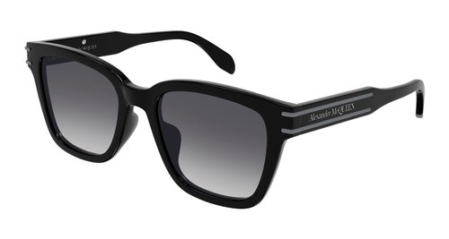 Alexander McQueen Square Sunglasses AM0399SA 001 55 - Black/Grey - AM0399SA 001 55