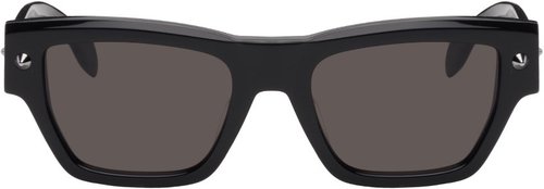Alexander McQueen Big Square Sunglasses - Black/Black/Grey - AM0409S001