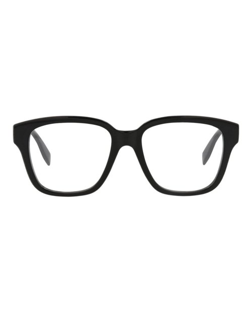 Alexander McQueen SquareFrame Acetate Optical Frames - Black Black Transparent (Am0333O/30011493/002)