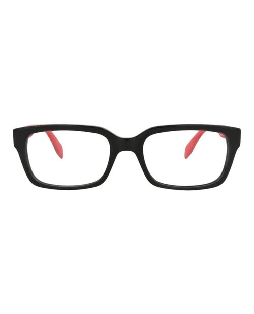 Alexander McQueen SquareFrame Acetate Optical Frames - Black Black Transparent (Am0345O/30011496/003)