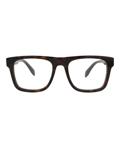 Alexander McQueen SquareFrame Acetate Optical Frames - Havana Havana Transparent (Am0357O/30012339/002)