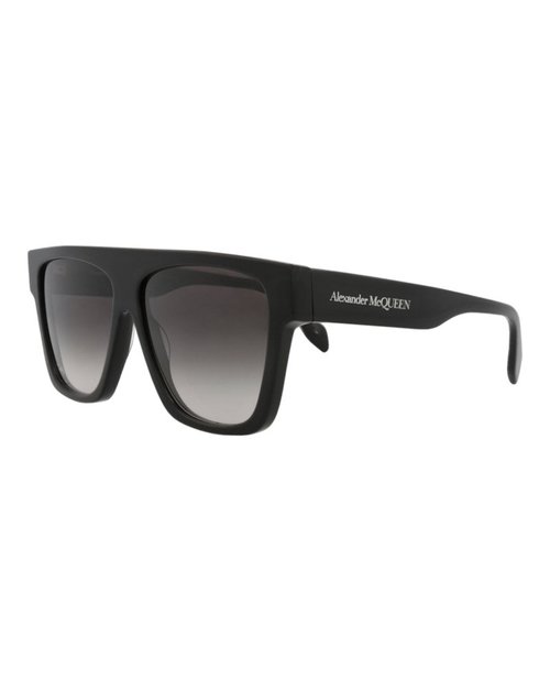 Alexander McQueen SquareFrame Acetate Sunglasses - Black Black Grey (Am0302S/30010906/001)