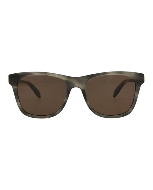 Alexander McQueen SquareFrame Acetate Sunglasses - Grey Grey Brown (Am0158S/30006088/004)