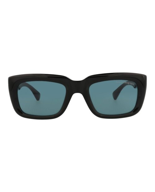Alexander McQueen SquareFrame Recycled Acetate Sunglasses - Black Black Green (Am0431S/30014629/004)