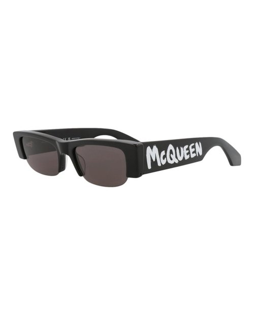 Alexander McQueen SquareFrame Recycled Acetate Sunglasses - Black Black Grey (Am0404S/30014335/001)