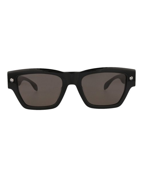 Alexander McQueen SquareFrame Recycled Acetate Sunglasses - Black Black Grey (Am0409S/30014340/001)
