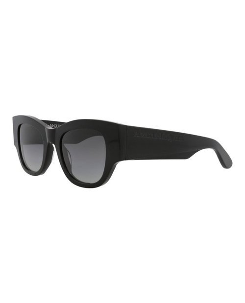 Alexander McQueen SquareFrame Recycled Acetate Sunglasses - Black Black Grey (Am0420S/30014616/001)