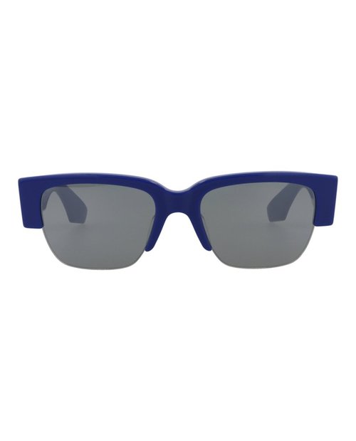 Alexander McQueen SquareFrame Recycled Acetate Sunglasses - Blue Blue Silver (Am0405S/30014336/003)