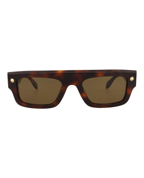 Alexander McQueen SquareFrame Recycled Acetate Sunglasses - Havana Havana Brown (Am0427S/30014622/002)