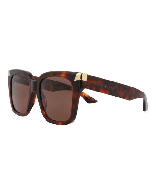 Alexander McQueen SquareFrame Recycled Acetate Sunglasses - Havana Havana Brown (Am0440S/30015177/003)