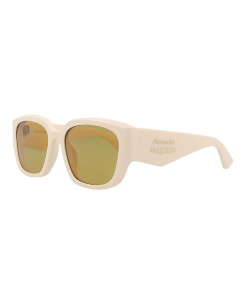 Alexander McQueen SquareFrame Recycled Acetate Sunglasses - Ivory Ivory Brown (Am0468S/30015677/004)