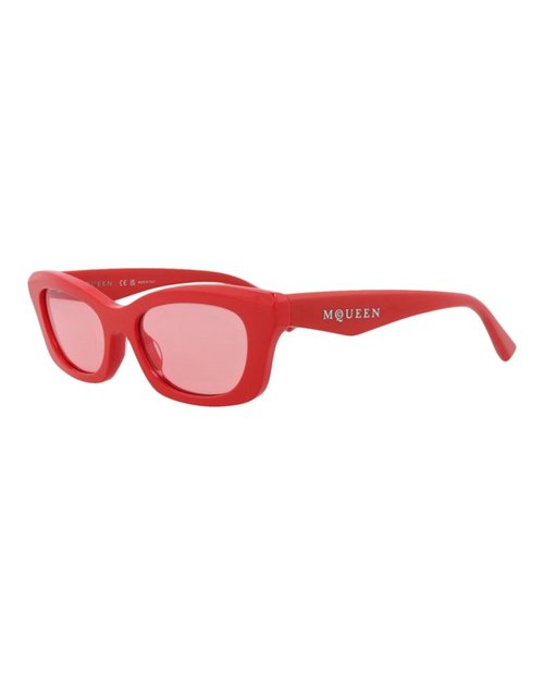 Alexander McQueen SquareFrame Recycled Acetate Sunglasses - Red Red Pink (Am0474S/30015683/003)