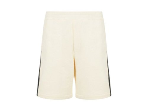 Alexander McQueen Straight Leg Stripe Track Shorts - White - 642668QTX750916