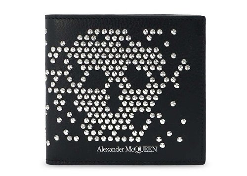Alexander McQueen Studded Skul Bifold Leather Wallet - Back
