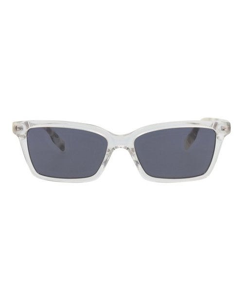 Alexander McQueen Sunglasses SquareFrame Acetate - Crystal Hite Grey (Mq0307O/30010806/003S)