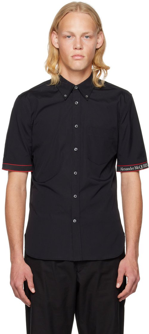 Alexander McQueen Selvedge Tape ButtonUp Shirt - Black - 685496QRN441000