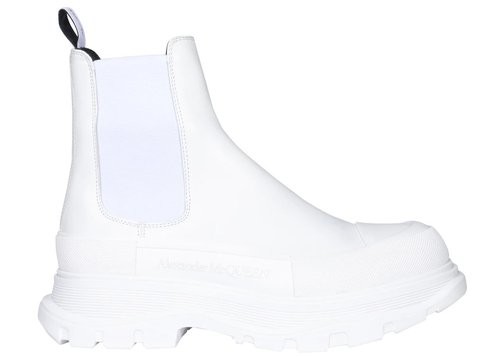 Alexander McQueen Tread Slick Chelsea Boot - Triple White - 634617WHZ619071