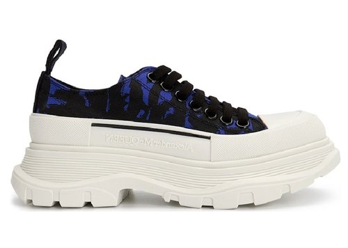 Alexander McQueen Tread Slick Low Lace Up | Size 37 - Blue/Black - 708093W4TG54593