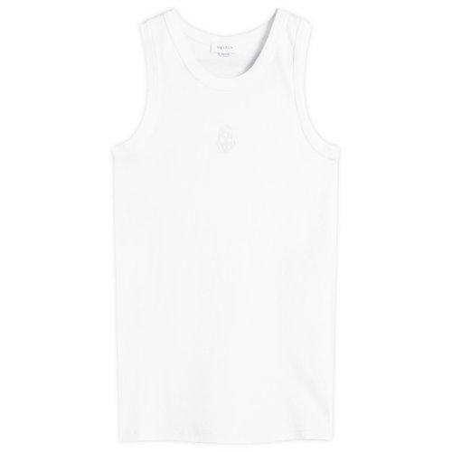 Alexander McQueen Upside Down Logo Vest - Optical White - 815098QXAA99000
