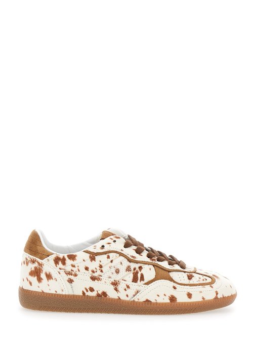 Alohas Tb.490 Brown Low Top Sneakers with Embossed Logo On the Side and Perforated Details in Leather Cow - S10070706