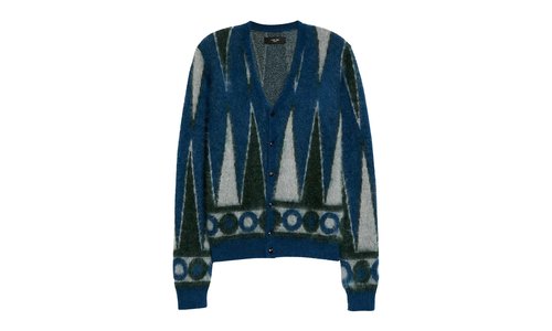 AMIRI Backgammon Mohair-Blend Cardigan MKC008 344 - MKC008 344