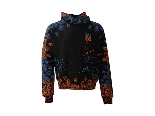 AMIRI Bandana Bleach All Over Hoodie 'Blue/Orange' nike nike