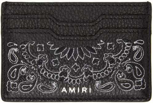 AMIRI Bandana Card Holder - Black - MAW002-001