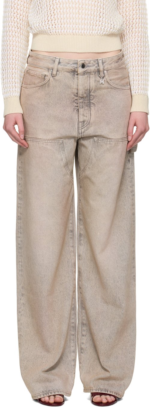 AMIRI Beige Carpenter Jeans - Pink Sand - AWDNGH1023