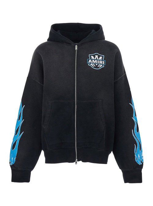 AMIRI Black Hoodie With Logo On The Front And Maxi Logo On The Back In Cotton Man - AMTOJR1113001