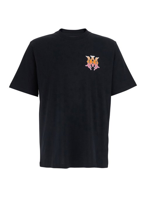 AMIRI Black T-Shirt With Ma Surf Print On The Front Cotton Tshirts And Polo Shirts - AMTOJR1170001