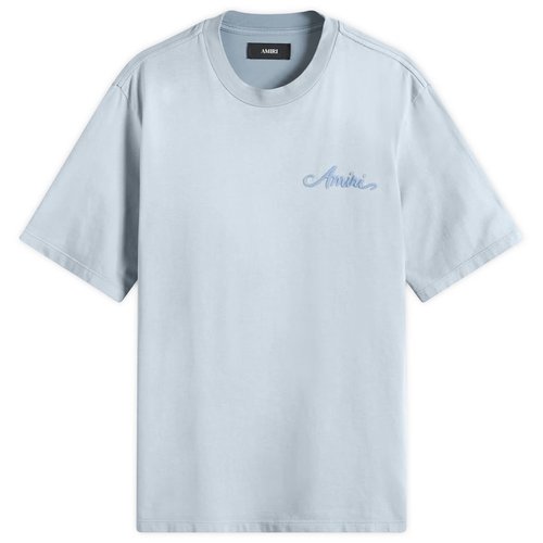 AMIRI Bleach Bandana Patch Tee - Black - AMJYTE1197
