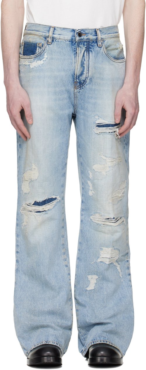 AMIRI Distressed Boot Cut Jean - Classic Vintage Indi - AMBMJE1031